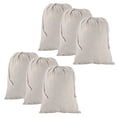 thumbnail image 1 of Uxcell 6pcs Bolsas de Almacenamiento de Algodón 11.8" x 15.8" Bolsa de Cuerda de Lona, Beige, 1 of 7