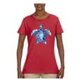 thumbnail image 2 of Sea Turtle Tie Dye Art Animal Lover Womens Graphic T-Shirt, Red, 2XL, 2 of 3