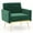 Green, variant on Giantex Mid-century Upholstered Accent Chair, Modern Leisure Velvet Sofa w/Adjustable Foot Pads (1, Dark Green)
