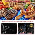 thumbnail image 5 of 40000BTU Gas Grill with 4 Universal Wheels & Bottle Opener, 4-Burner Outdoor Grills with Side Table for Camping, Sliver, 5 of 11