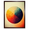 thumbnail image 1 of Minimalist Geometric Illustration Circle With Colourful Textures Red Yellow Blue Art Print Framed Poster Wall Decor 12x16 inch, 1 of 5