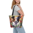 thumbnail image 2 of Sikiie Colorful Flower Dog Shoulder Bag Casual Hobo Crossbody Tote Bag for Women and Men Large Purse Messenger Bag Travel Work, 2 of 6