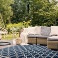 thumbnail image 5 of SAFAVIEH Courtyard Allison Oriental Indoor/Outdoor Area Rug, Navy/Beige, 6'7" x 9'6", 5 of 11