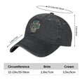 thumbnail image 5 of DouZhe Adjustable Washed Cotton Baseball Cap - Abstract Sugar Skull Prints Vintage Dad Hat Unisex Sports Caps (Black), 5 of 7