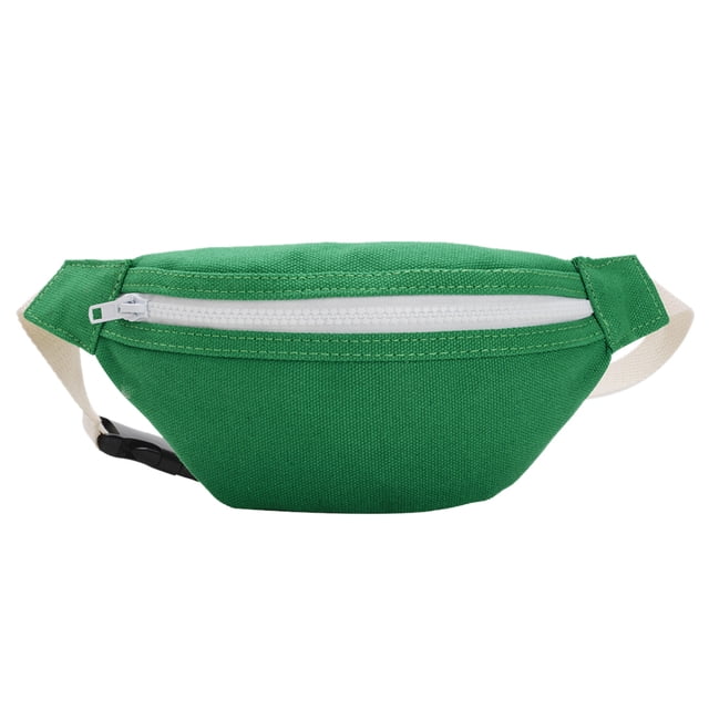 Riñonera de lona para niños y niñas, riñonera de viaje de calle para mujeres y niñas, riñonera elegante con cremallera, bandolera de hombro