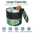 thumbnail image 2 of PhooArto Large Barrel Drawstring Makeup Bag, Fish Coral Starfish Sea Pattern Travel Cosmetic Bag Portable Make Up Organizer Bag, 2 of 6