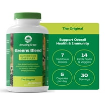 Amazing Grass, Greens Blend Superfood Capsules, 150 Capsules, 30 Servings