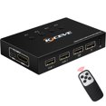 thumbnail image 1 of KCEVE 4K@60Hz Switch 4 Port USB Switcher Selector 4 in 1 Out Switcher with Remote Control Sync Output Audio&Video Black, 1 of 7