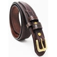 thumbnail image 2 of 35-36  Men's 1 1/2" Wide Basket Weave Leather Tooled Casual Jean Ranger Belt 26RAA90BR, 2 of 3