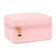 thumbnail image 1 of Pequeño organizador de joyas con dos ganchos para guardar pulseras, perfumes y anillos. Rosado, 1 of 9