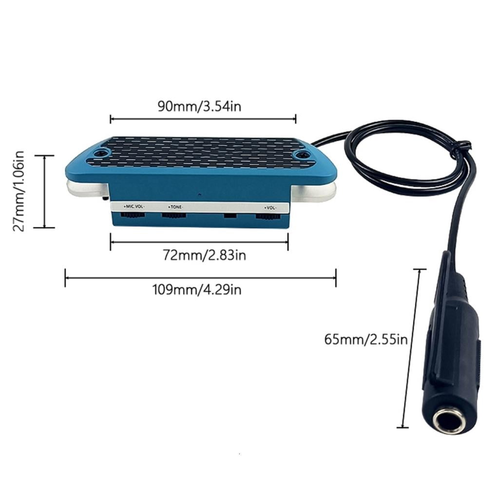 CEORPER Guitar Sound Hole Replacement Pickup with Microphone Tone Volumes Control