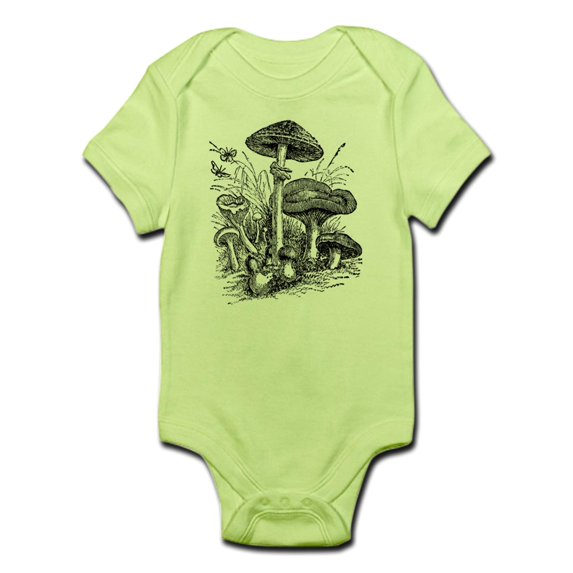 CafePress - Mushroom Infant Bodysuit - Baby Light Bodysuit