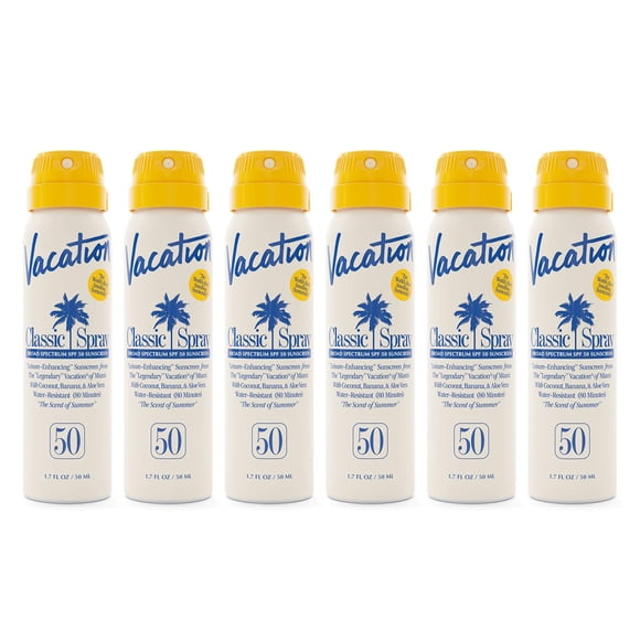 Protector solar VACATION Classic Spray SPF 50 6x50 ml resistente al agua