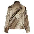 thumbnail image 6 of Jackets for Women Winter Coat Jackets Flannel Stand Collar Jacket(Abstract Sepia Brush Strokes Art,Size:S-4XL), 6 of 7
