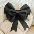 thumbnail image 3 of Farfi Christmas Big Bow Decoration Wedding Large Bow Ornament for Holiday Tree Wreath Porch Window Door Decor (Black, 30cm), 3 of 4