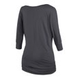 thumbnail image 2 of Matchstick Women's 3/4 Dolman Sleeve Banded Waist T-Shirt Solid Tunic Top (S-3XL), 2 of 4