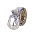 thumbnail image 2 of 1pc Men Rhinestone Decor Luxury Buckle Belt For Party, 2 of 4