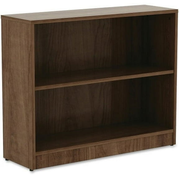 Lorell, Walnut Laminate Bookcase, 1 Each, Walnut