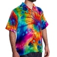 thumbnail image 2 of tie dye47 Men's Short Sleeve Button Down Spread Collar Beach Shirts, 2 of 6