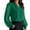 *Green, variant on Women's V Neck Lace Long Puff Sleeve Chiffon Blouse,Elegant Solid Office Casual Dressy Top Purple,Women's Plus M