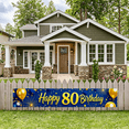 thumbnail image 5 of Blue Gold Themed Happy 80 Birthday Banner Backdrop Party Decoration for Birthday Party Celebrations Photography Props Photo Backgrounds Decor Elements, 5 of 7