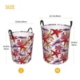 thumbnail image 5 of Fotbe Coral Reef Laundry Basket with Handles, Waterproof Large Laundry Hamper, Wash Bag for Corner Dorm, Rolling Laundry Basket with Handles-Small, 5 of 8