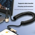 thumbnail image 4 of Heavy Duty Spring Coiled Charging Cable 240W Fast Charging Double USB C Connector Compact Head Design For Tight Space, 4 of 8