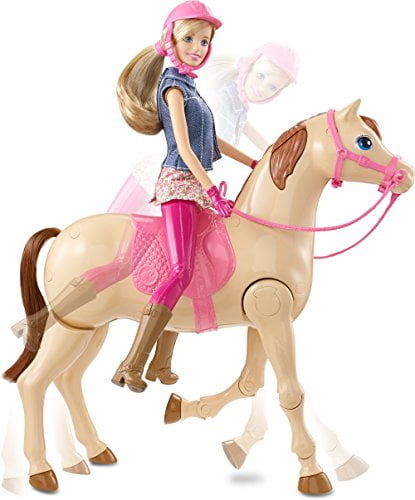 barbie saddle and ride horse walmart