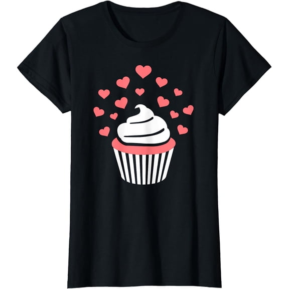 Cupcake with hearts T-Shirt