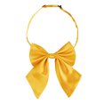 thumbnail image 1 of Pajarita con cuello halter y lazo pre-atada de color sólido ajustable para mujer, accesorio de vestuario Amarillo Talla única, 1 of 5