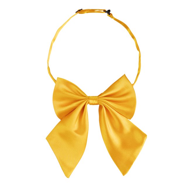 Pajarita con cuello halter y lazo pre-atada de color sólido ajustable para mujer, accesorio de vestuario Amarillo Talla única