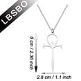 thumbnail image 2 of Collar CENWA Vampire Ankh con colgante de acero inoxidable, 46 cm, 2 of 7