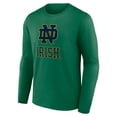 thumbnail image 2 of Men's Green Notre Dame Fighting Irish Logo Long Sleeve T-Shirt, 2 of 3