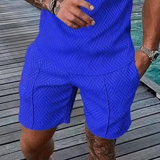 TopLLC Mens Shorts, Men pants Men's Cotton Elastic Drawstring Color Sports Pocket Shorts