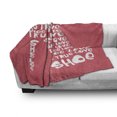 thumbnail image 3 of Saying Soft Flannel Fleece Throw Blanket, Shoe Love is True Love Fashion Colored Woman Shoe Words Funny Artwork, Cozy Plush for Indoor and Outdoor Use, 50" x 70", White and Coral, by Ambesonne, 3 of 6