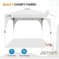 thumbnail image 2 of EAGLE PEAK 10 x 10 ft Outdoor Pop Up Canopy Tent, Portable Sun Shelter with Leg Skirts, Vented Top and Wheeled Carrying Bag, White, 2 of 8