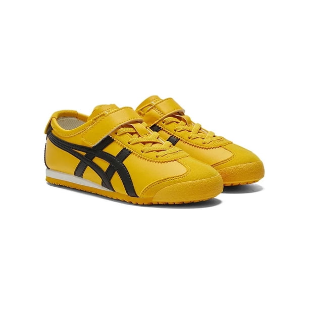 Onitsuka & Tiger MEXICO 66 Unisex Kid's Yellow Black Shoes Sneakers Japan New
