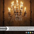 thumbnail image 6 of Diodesy- Pack of 6 CTC/LED/4.5W/927 E12 LED Candelabra Bulb, Clear Chandelier Candle and Ceiling Fan Light Bulb, Torpedo Tip, Dimmable, 4.5W (40 Watt Equiv), 2700K Warm White, 300LM, CRI94, ETL Listed, 6 of 6