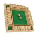 thumbnail image 1 of Board Game Educational Toy, Four Sided Flop Game Pine Wood and Cloth 2 To 4 Players Sturdy Structure Customizable Rules Addition Learning  for Adults for Party Green, 1 of 7