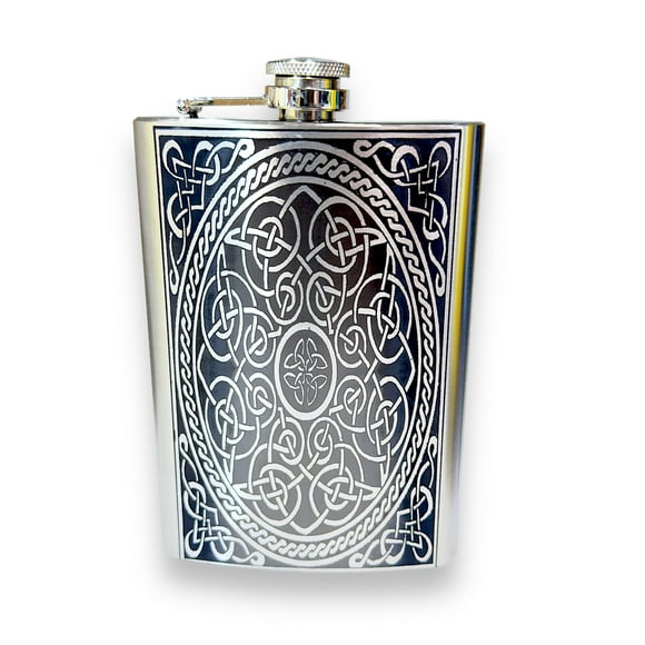 8oz Celtic Design Flask
