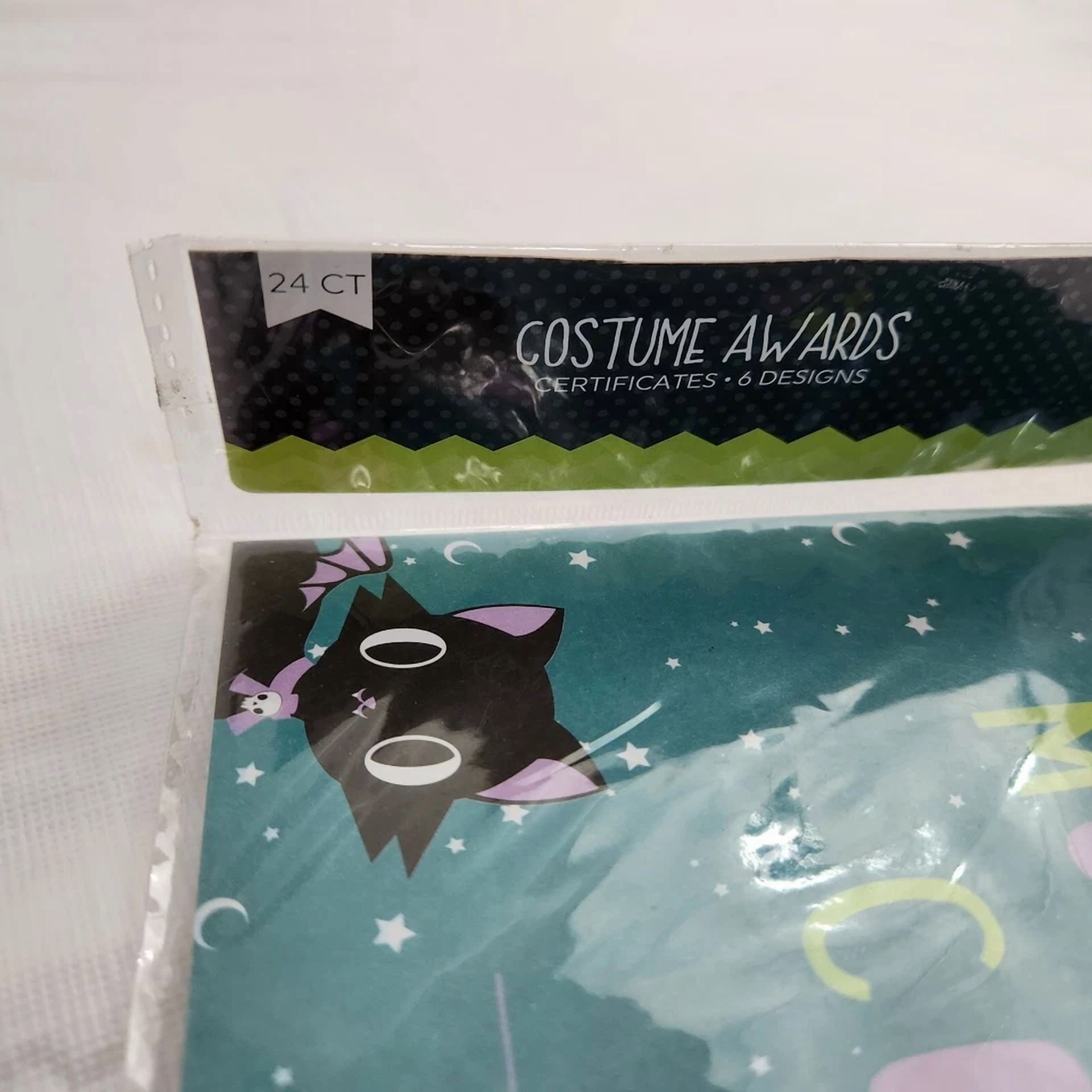 Halloween Costume Contest Awards Certificate 24 Pack Six Designs