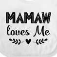 thumbnail image 4 of Inktastic Mamaw Loves Me Grandchild Girls Baby Bib, 4 of 4