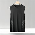 thumbnail image 7 of KPOPLK Men's Quick Dry Tank Tops Tech Performance Sleeveless T Shirts Mesh Workout Gym Muscle Running Size XXXXXL,Black, 7 of 7