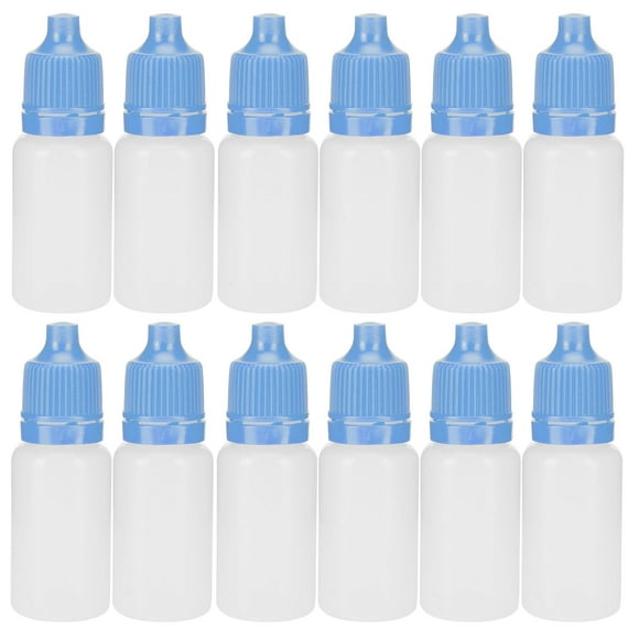 Verdant Touch Lot de 50 flacons compte-gouttes vides de 5 ml avec couvercles et bouchons Bleu