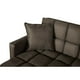 thumbnail image 3 of Sala Modular Doble Chaise Makora Travis con Memory Foam Color Chocolate Lino Respaldo Reclinable de 3 Posiciones, 3 of 7
