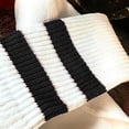thumbnail image 4 of Couver Unisex Cushioned Striped Athletic Crew Socks 2-Pack Black White Size 9-11, 4 of 6