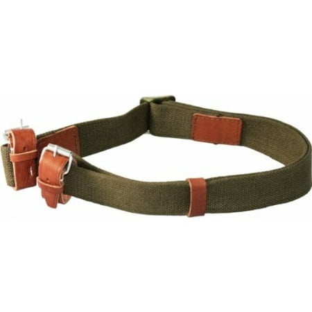 AIM Mosin Nagant Sling - Thick Canvas Adjustable Leather Strap Fits M44