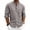 (New11)Dark Gray, variant on Thousandth Men's Stand Collar Linen Long Sleeve Shirt Casual Breathable Button Up Shirt Slim Fit Vacation Outdoor Daily Outfit