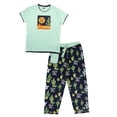 thumbnail image 3 of Lazy One Women's Pajama Set, Short Sleeves with Cute Prints, Relaxed Fit, Stuck In Bed, 3 of 7