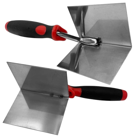 Stainless Steel Inside Outside Corner Trowel Set, Drywall Corner Knife for Cement Putty & Wall Finishing